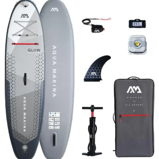 Aqua Marina Glow 10'4'' Planche de SUP lumineuse LED Gonflable avec kit d'éclairage