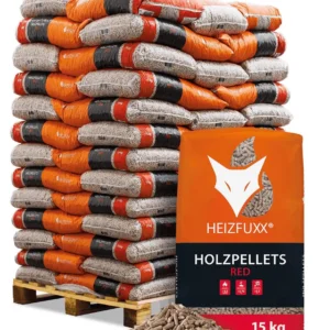 Granulés de bois HEIZFUXX rouges 975 kg (65 x 15 kg)))
